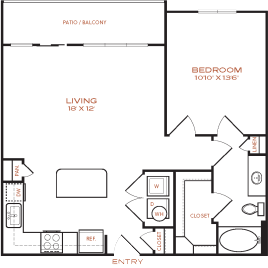 the floor plan for a two bedroom apartment at The NEO Midtown